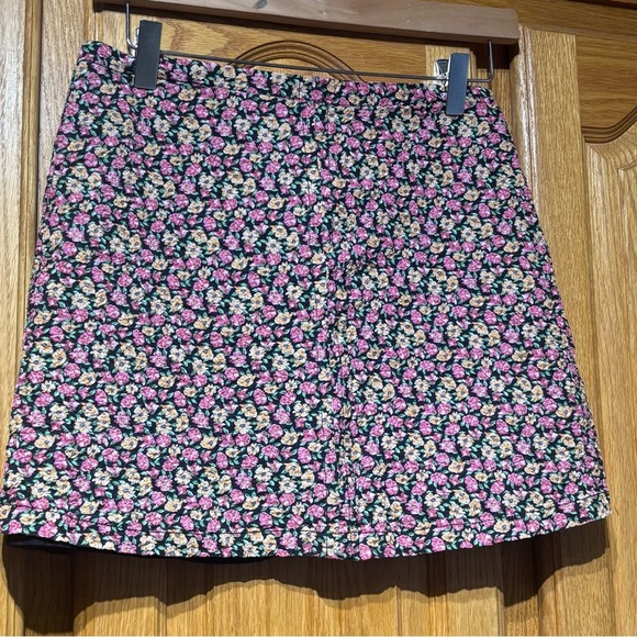 MANGO Women's Black & Pink Floral Print Mini A-Line Skirt Small - Picture 4 of 9